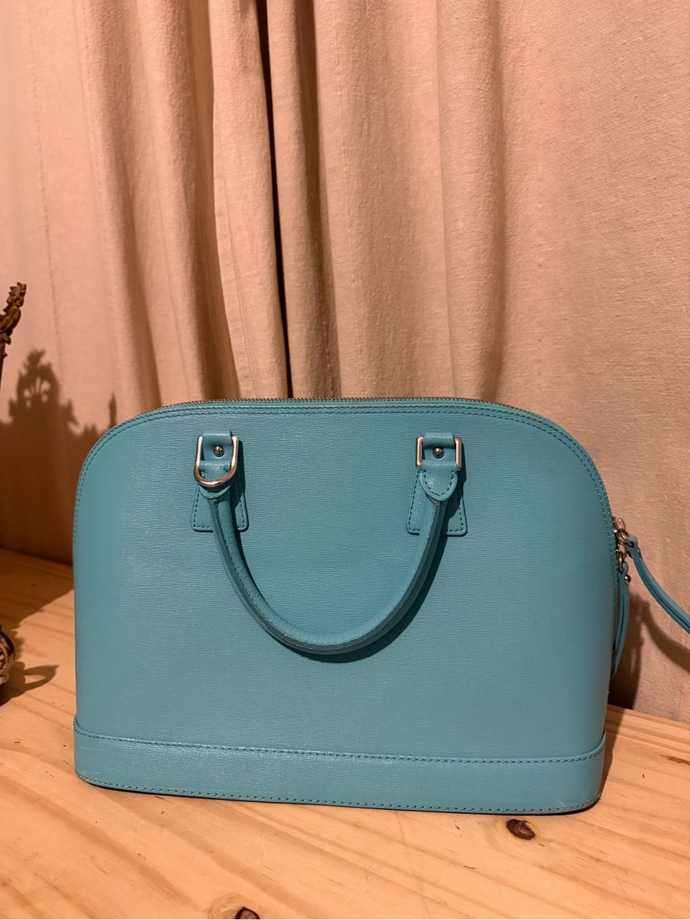 Classic Dome Satchel Handbag in Turquoise
